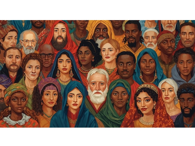 Multicultural All Saints Day Picture AI creation by Karen Luise Fields